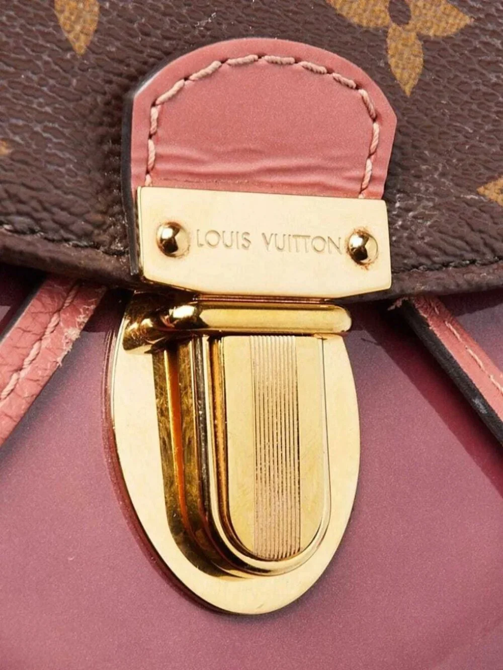 Louis Vuitton Monogram Coated Canvas/Vieux Rose Vernis Hot Springs Backpack Bag